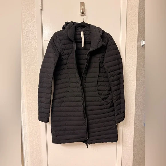 Lululemon Pack It Down Long Jacket - Black Size 10 - Picture 4 of 7